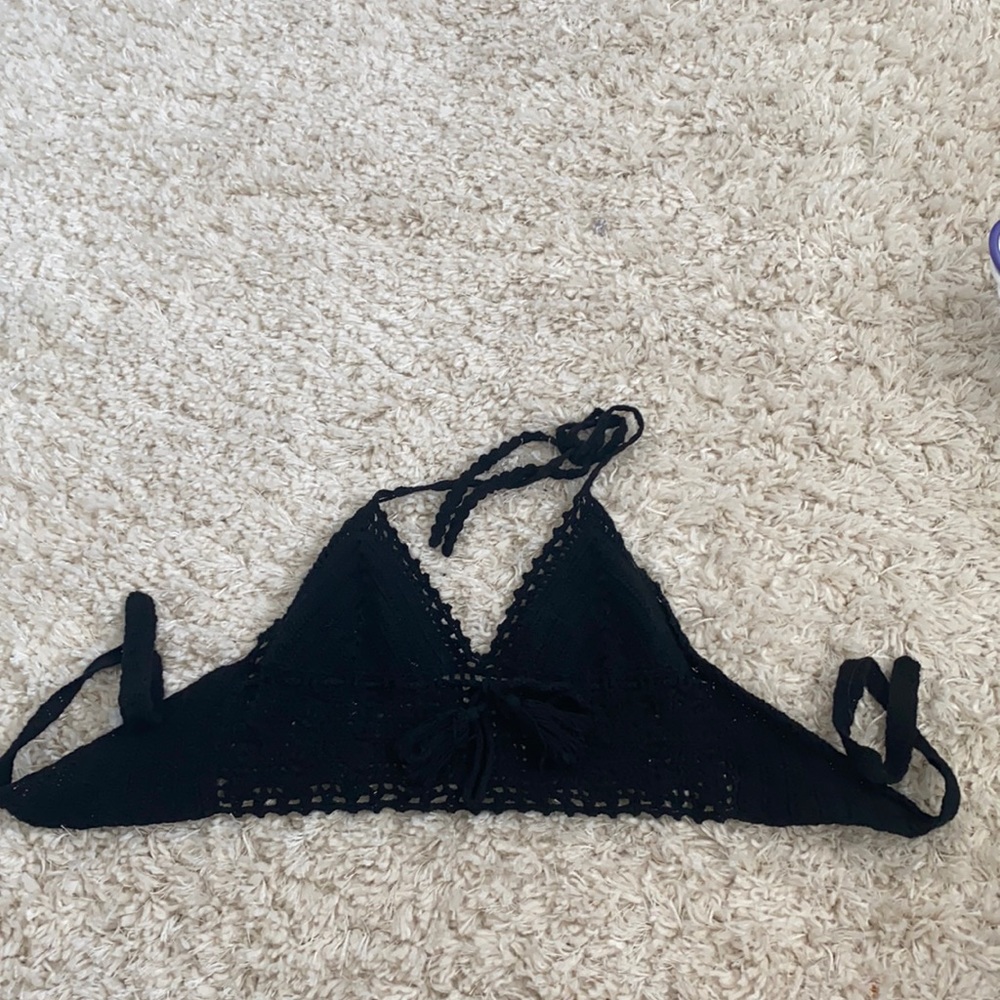 Kendall and Kylie crochet halter top